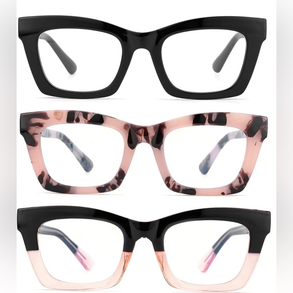 Stylish Blue Light Blocking Computer Square Reading Glasses - Picture 1 of 2